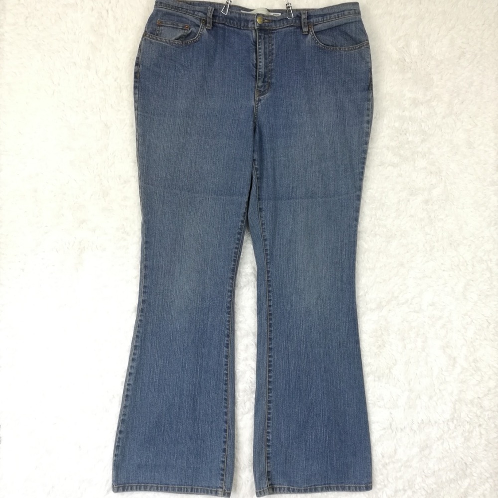 Venezia Womens Jeans Flare Blue Denim Medium Wash High Rise Plus Tall 20T